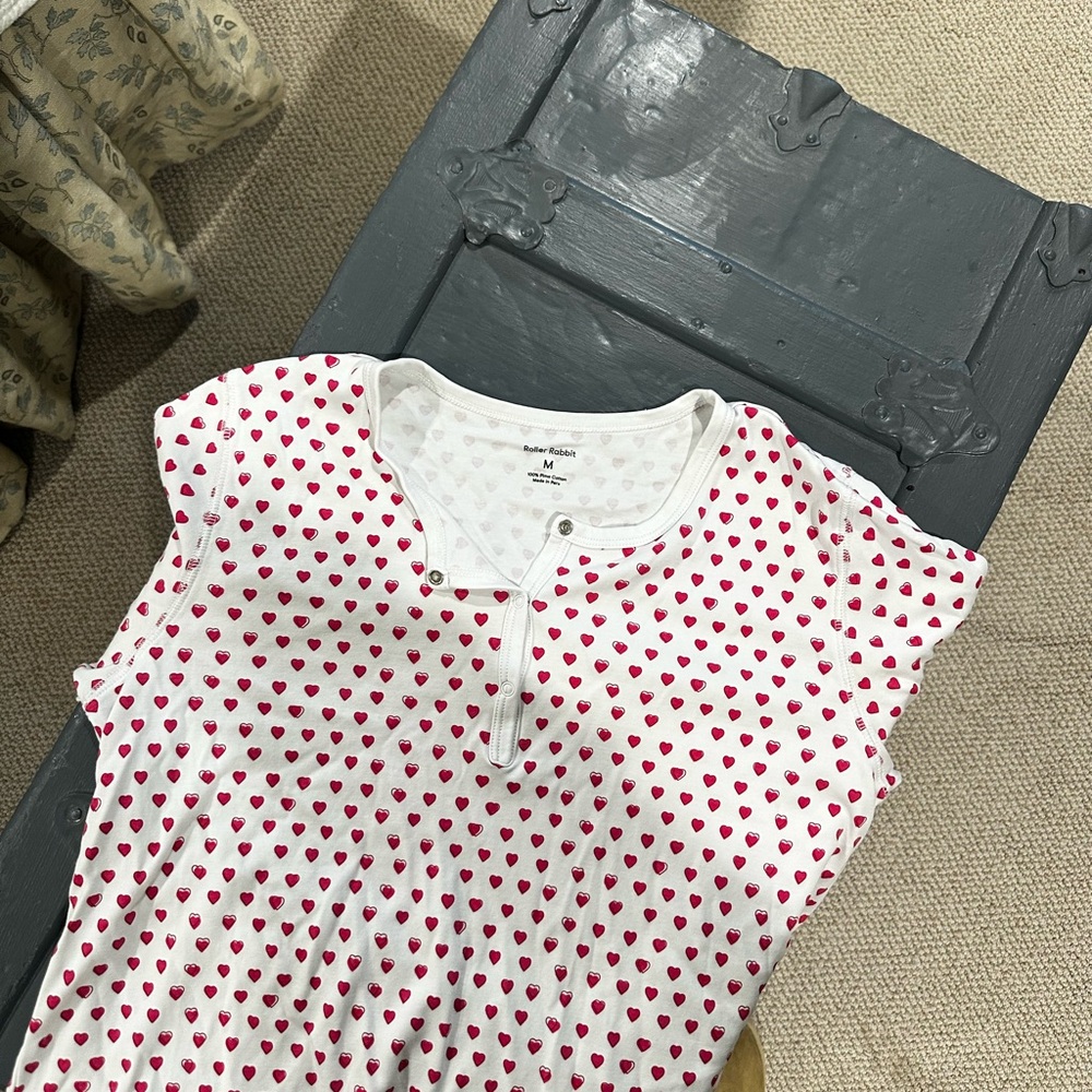 Roller Rabbit Heart Print Top